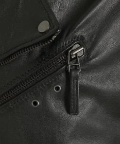 Oakwood Herren SOLDIER Lederjacke Black -Oakwood Soldes Boutique 48924ca65b864bbcb6f16b84635a7fed