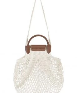 Longchamp LE PLIAGE FILET Handtasche Ecru Damen -Oakwood Soldes Boutique 48b945eb38d649fd92c6c50cca11d0bd