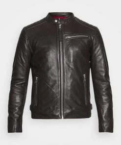 Oakwood Herren STEEL Lederjacke Brown -Oakwood Soldes Boutique 4a271df360e14bd89a101b34720ca9c6