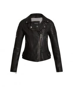 Oakwood Damen SALOME Lederjacke Black -Oakwood Soldes Boutique 4afa3aa042ab481b99e38a1fbc9fba0a