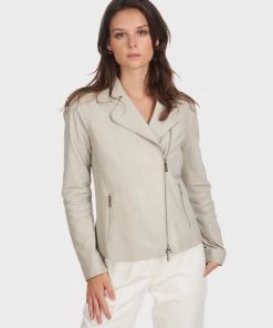 Oakwood FLASH Lederjacke Light Sand Damen