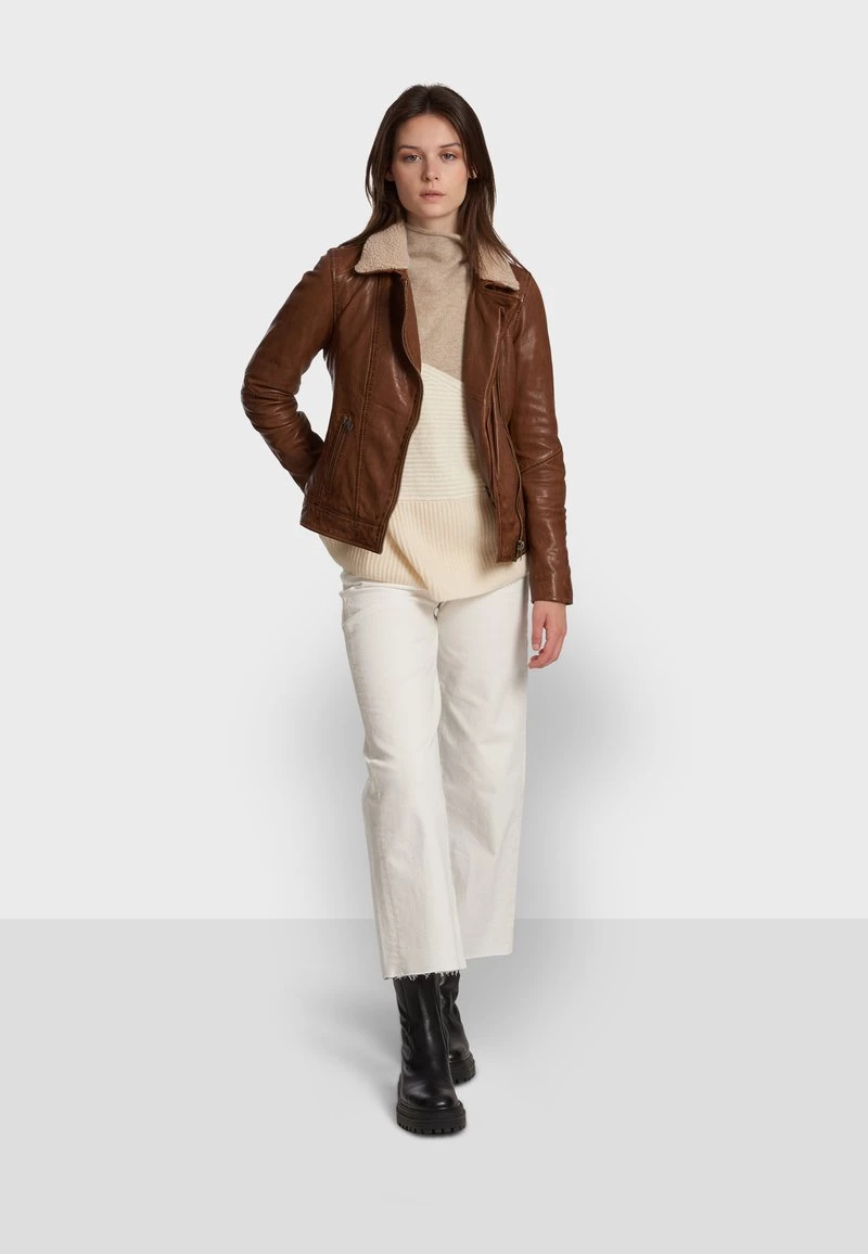 Oakwood FLOW Lederjacke Brown Damen 1 Oakwood FLOW Lederjacke Brown Damen