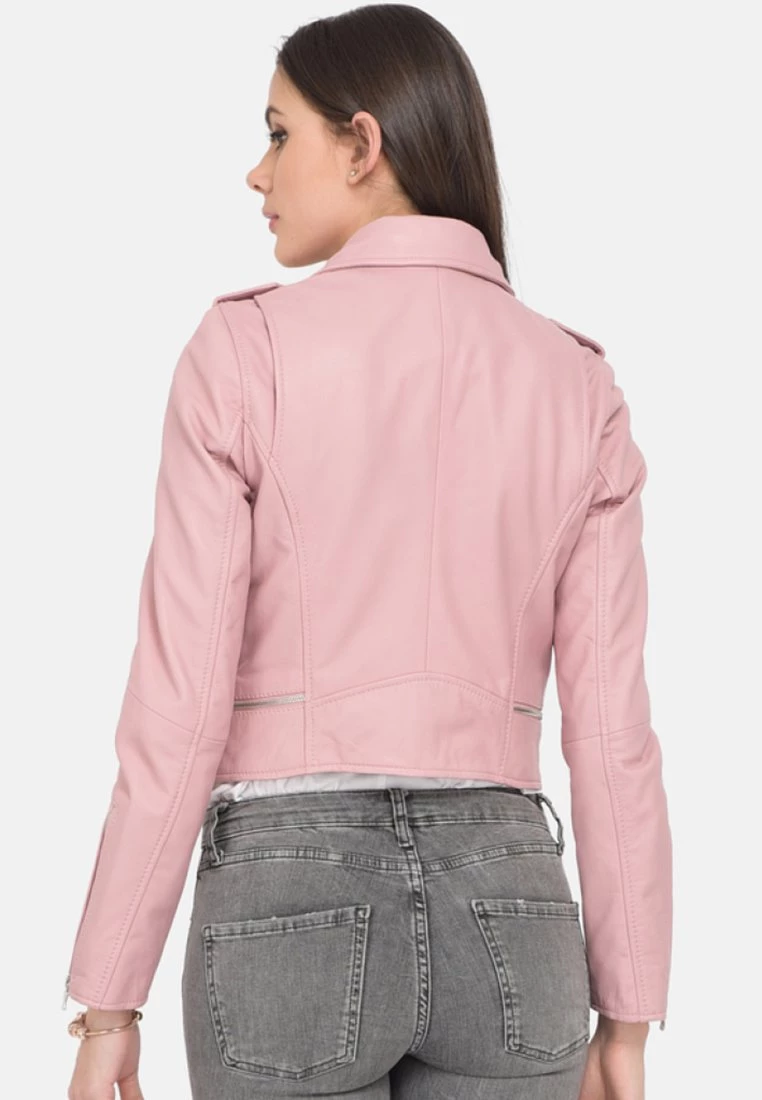 Oakwood PERFECTO Lederjacke Rose Damen 3 Oakwood PERFECTO Lederjacke Rose Damen – Bild 3