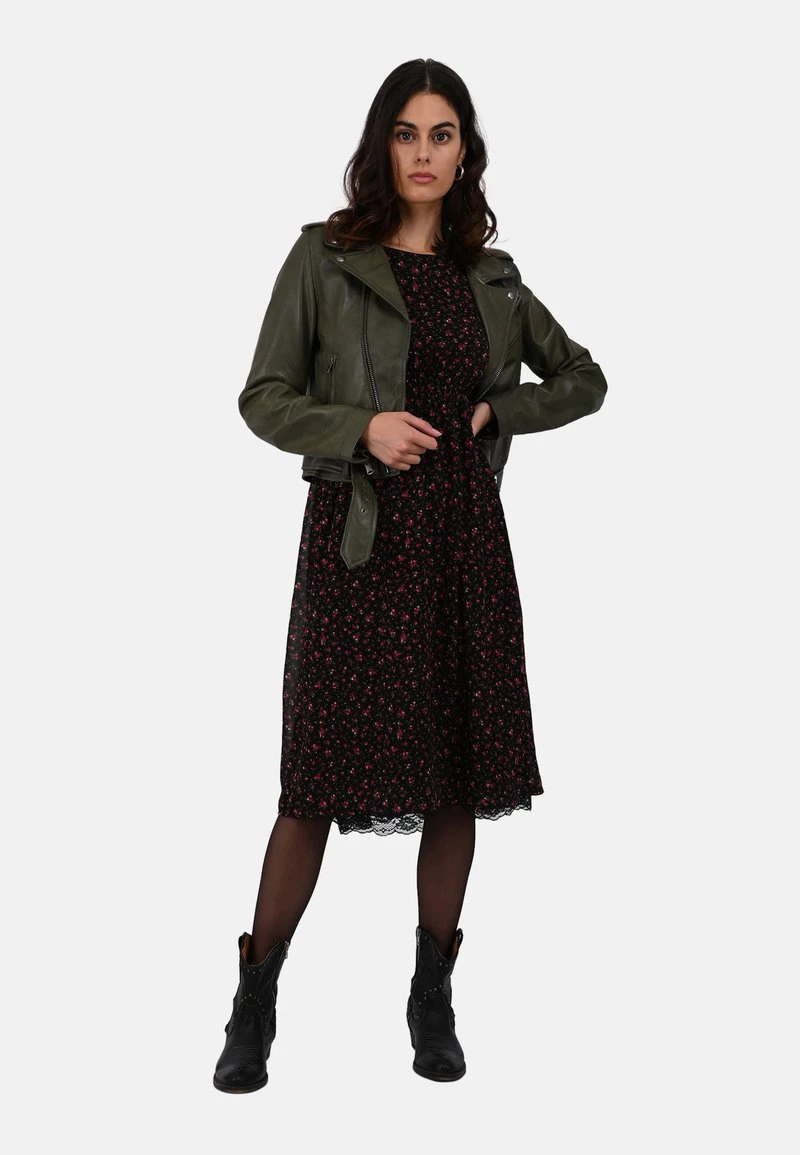 Oakwood RADIO Lederjacke Khaki Damen 2 Oakwood RADIO Lederjacke Khaki Damen – Bild 2