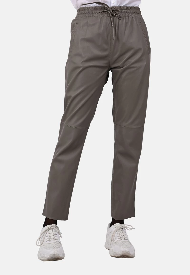 Oakwood GIFT Lederhose Gray Taupe Damen 1 Oakwood GIFT Lederhose Gray Taupe Damen