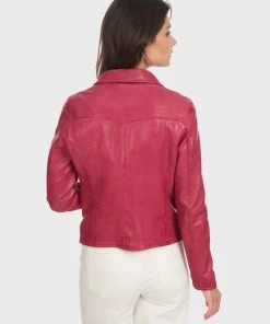 Oakwood FRANNY Lederjacke Fuchsia Damen -Oakwood Soldes Boutique 5631b3fe7d4e468bab9f6134ad975d4c