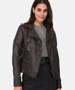 Oakwood Damen VIDEO Lederjacke Light Brown