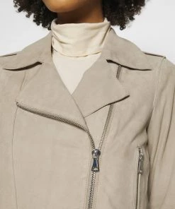 Oakwood ZULINA Lederjacke Stone Damen -Oakwood Soldes Boutique 58f65936a6ee40608d0c8f34eff78823