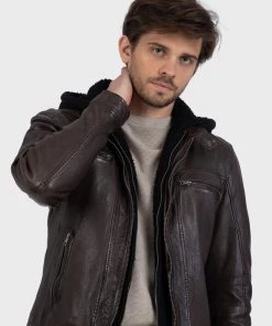 Oakwood Herren DRINK Lederjacke Dark Brown -Oakwood Soldes Boutique 5a267f621e444e988ac08c28b0cbcabe