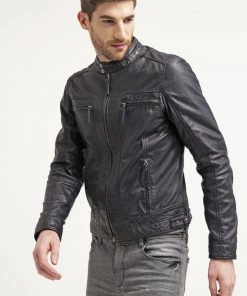 Oakwood CASEY Lederjacke Navy Blue Herren