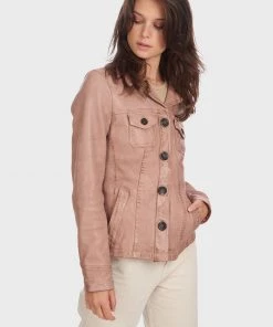 Oakwood CALIFORNIA Lederjacke Pink Damen -Oakwood Soldes Boutique 5c79e108863240a0a07d2ed66cae3435