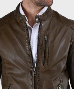 Oakwood Herren AGENT Lederjacke Choco Brown -Oakwood Soldes Boutique 5e78149712aa4656a8b4ca9b9f421d15
