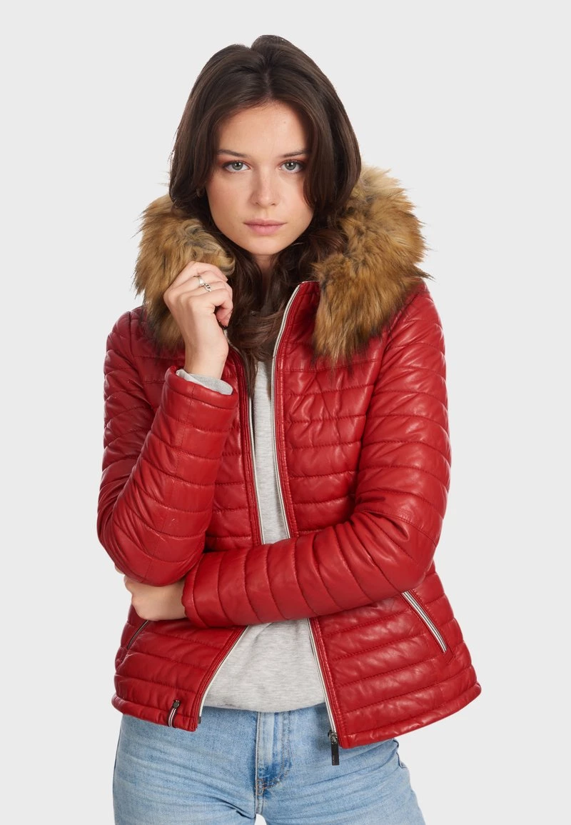 Oakwood FURY Lederjacke Red Damen 1 Oakwood FURY Lederjacke Red Damen