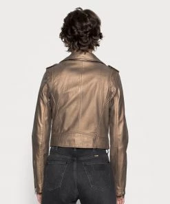 Oakwood Damen NIKKO Lederjacke Antic Brown -Oakwood Soldes Boutique 5f84629d7f794a1689b79f68ff5dd8eb