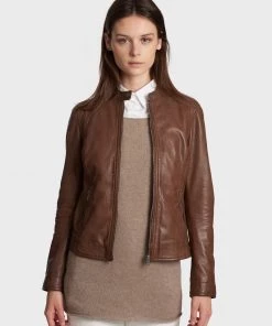 Oakwood KARINE Lederjacke Light Brown Damen