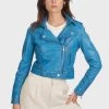Oakwood Damen KYOTO Lederjacke Blue