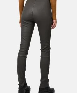 Oakwood CELESTE Lederhose Khaki Damen -Oakwood Soldes Boutique 60bd841e96124ba995ed9675050f6f79