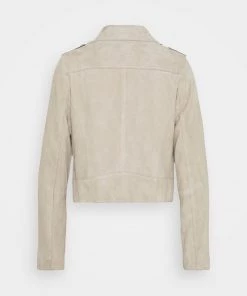 Oakwood ZULINA Lederjacke Stone Damen -Oakwood Soldes Boutique 62cf3e14225a4f16ad5168774d91406d