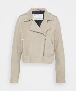 Oakwood ZULINA Lederjacke Stone Damen -Oakwood Soldes Boutique 62fa734a81ad48a298cef16b72617226