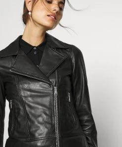 Oakwood Damen MARJORY Lederjacke Black -Oakwood Soldes Boutique 63414cf44eda4c7fb5b26c63cd24505b