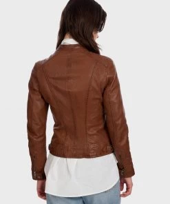 Oakwood KARINE Lederjacke Cognac Damen -Oakwood Soldes Boutique 66181d2d42264019953551cfd45e6f5b