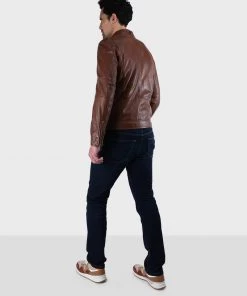 Oakwood HUB Lederjacke Light Brown Herren -Oakwood Soldes Boutique 667e542746a6440f912eed0e5eda2379