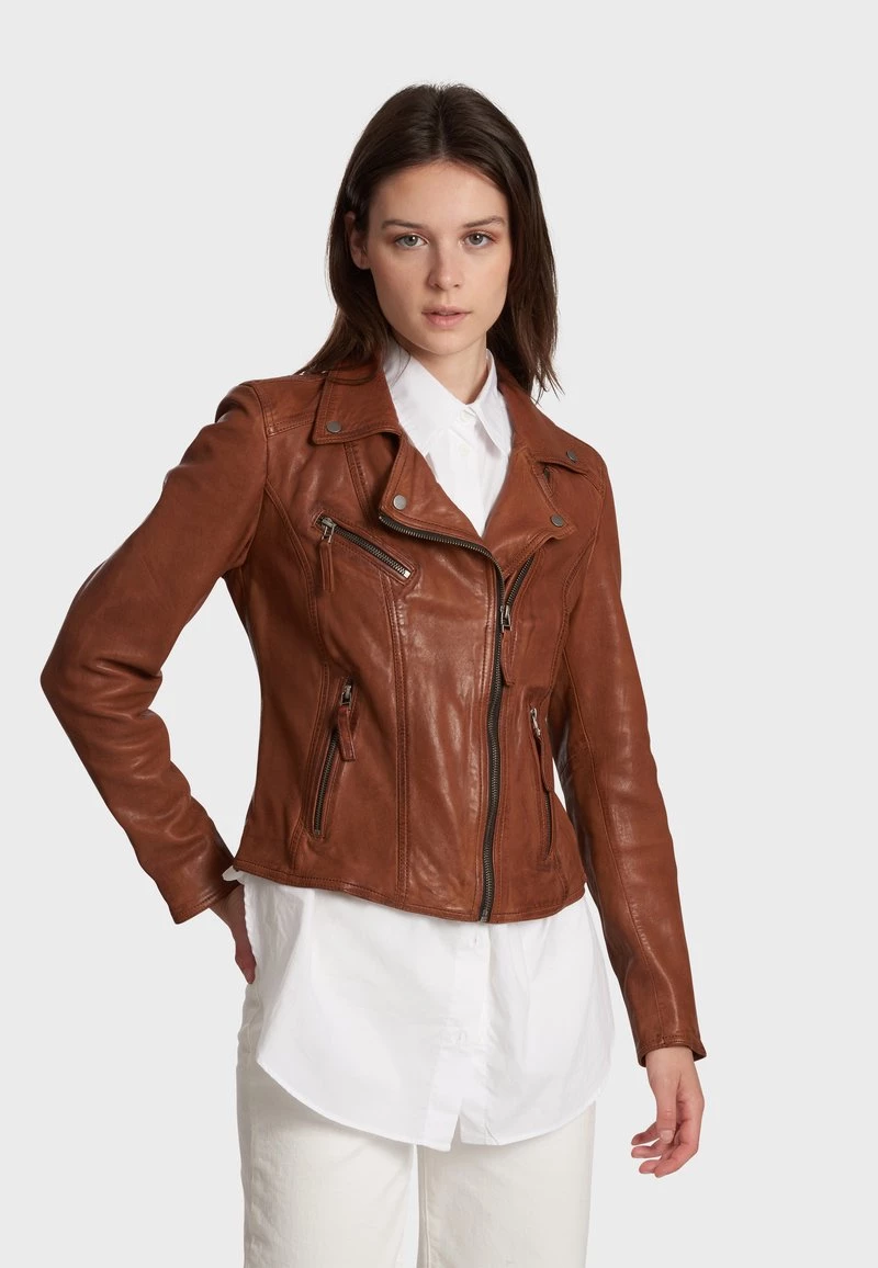 Oakwood Damen CLIPS Lederjacke Brown 1 Oakwood Damen CLIPS Lederjacke Brown