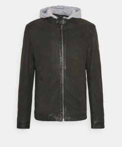 Oakwood PARK Lederjacke Antic Brown Herren -Oakwood Soldes Boutique 66b13654bf58427fab07aeb5e6032a65