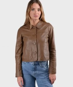 Oakwood GRACE Lederjacke Brown Damen