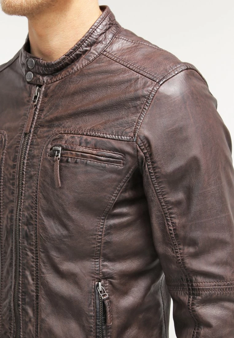 Oakwood CASEY Lederjacke Dark Brown Herren 5 Oakwood CASEY Lederjacke Dark Brown Herren – Bild 5
