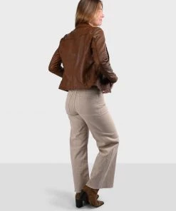 Oakwood Damen FRANNY Lederjacke Brown -Oakwood Soldes Boutique 6ac01e56fd3c4a7ea6a7fe8bd1b03e07