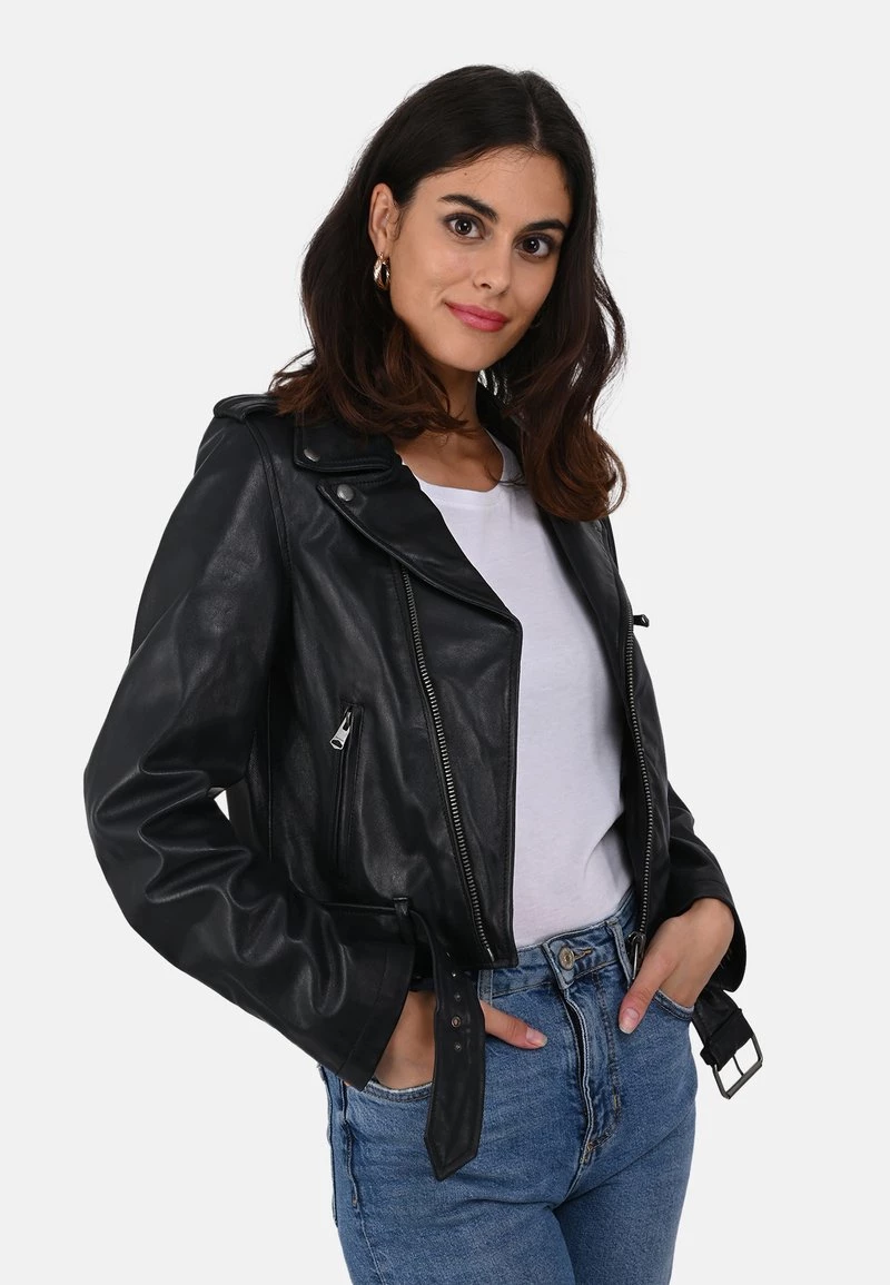 Oakwood RADIO Lederjacke Navy Blue Damen 1 Oakwood RADIO Lederjacke Navy Blue Damen