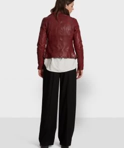 Oakwood Damen VIDEO Lederjacke Red -Oakwood Soldes Boutique 6cbbede752ed4d2c9e80da9e01b4f04e