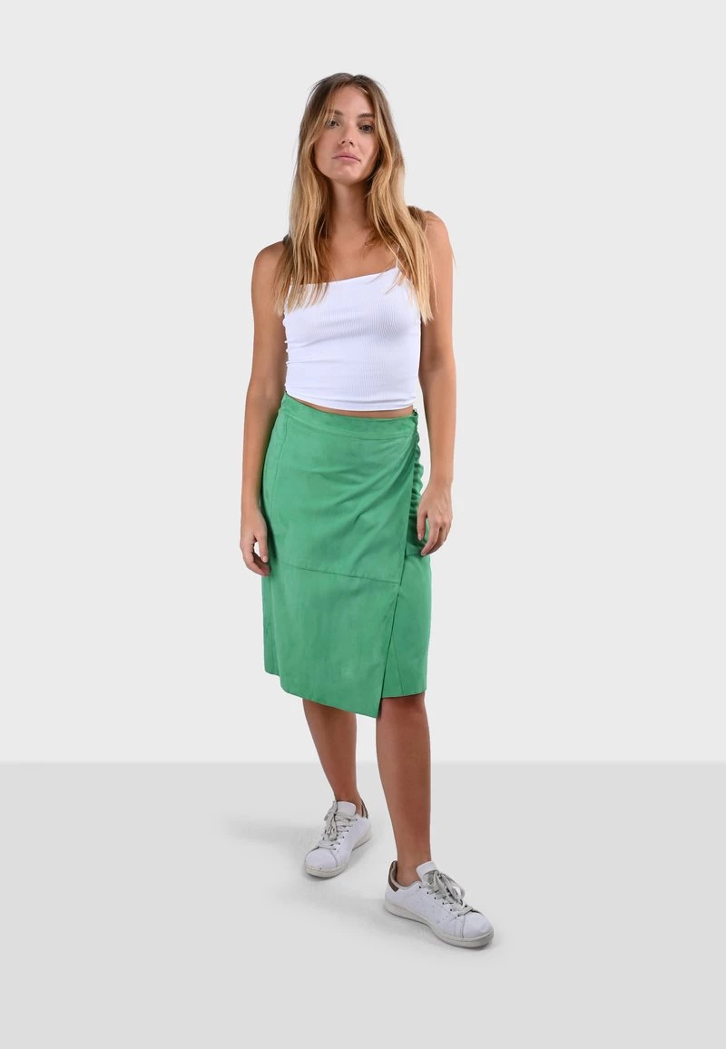 Oakwood Damen TITTLE Wickelrock Green 2 Oakwood Damen TITTLE Wickelrock Green – Bild 2