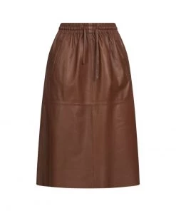 Oakwood Damen BAMBA Lederrock Brown -Oakwood Soldes Boutique 6dec41c7a5594c06bea017369af896ab