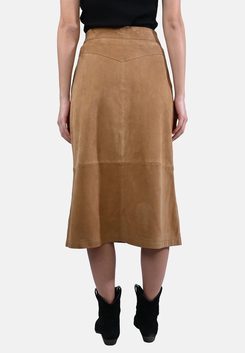 Oakwood Damen ALIANA Lederrock Camel 3 Oakwood Damen ALIANA Lederrock Camel – Bild 3