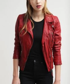 Oakwood CAMERA Lederjacke Red Damen -Oakwood Soldes Boutique 6ead615aa3eb44d990254ac9897ec1e2