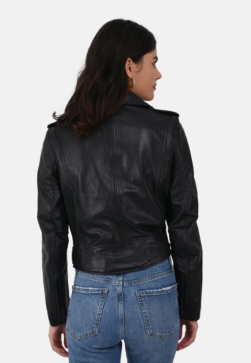 Oakwood RADIO Lederjacke Navy Blue Damen 3 Oakwood RADIO Lederjacke Navy Blue Damen – Bild 3