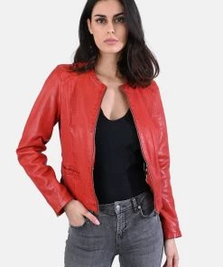 Oakwood PENNY Lederjacke Red Damen