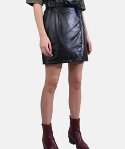 Oakwood INSTAX Lederrock Black Damen