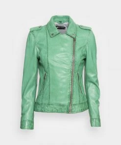 Oakwood LISA Lederjacke Green Damen -Oakwood Soldes Boutique 7132795d4010401fb04bec7f1b3059e5