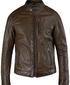 Oakwood Herren AGENT Lederjacke Choco Brown -Oakwood Soldes Boutique 72912daf90674714bfb1b0d59013f433