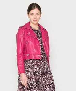 Oakwood KYOTO Lederjacke Fushia Damen