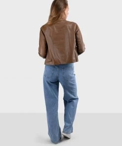 Oakwood GRACE Lederjacke Brown Damen -Oakwood Soldes Boutique 75ca4348842f46cf9a43ad21d6ca3dd2