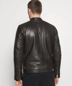 Oakwood Herren STEEL Lederjacke Brown -Oakwood Soldes Boutique 76af1aea3f9c41b8bc8fe8d3b741eede