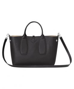 Longchamp ROSEAU Handtasche Schwarz Damen -Oakwood Soldes Boutique 78158d89827b43d38d3061dae04678b9