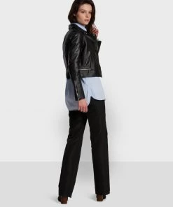 Oakwood Damen YOKO Lederjacke Black -Oakwood Soldes Boutique 7819e5035a1f42f1b08dd39d7ed7c4b3