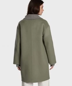 Oakwood Damen MAGDALENA Klassischer Mantel Green -Oakwood Soldes Boutique 7a166d7fba9d4da88b642d8dd5f54b8c