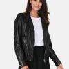 Oakwood Damen MANGA Lederjacke Black