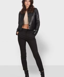 Oakwood GRACE Lederjacke Black Damen -Oakwood Soldes Boutique 7d162a34c4714b45b764bf862b90c27f